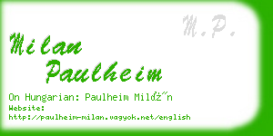 milan paulheim business card